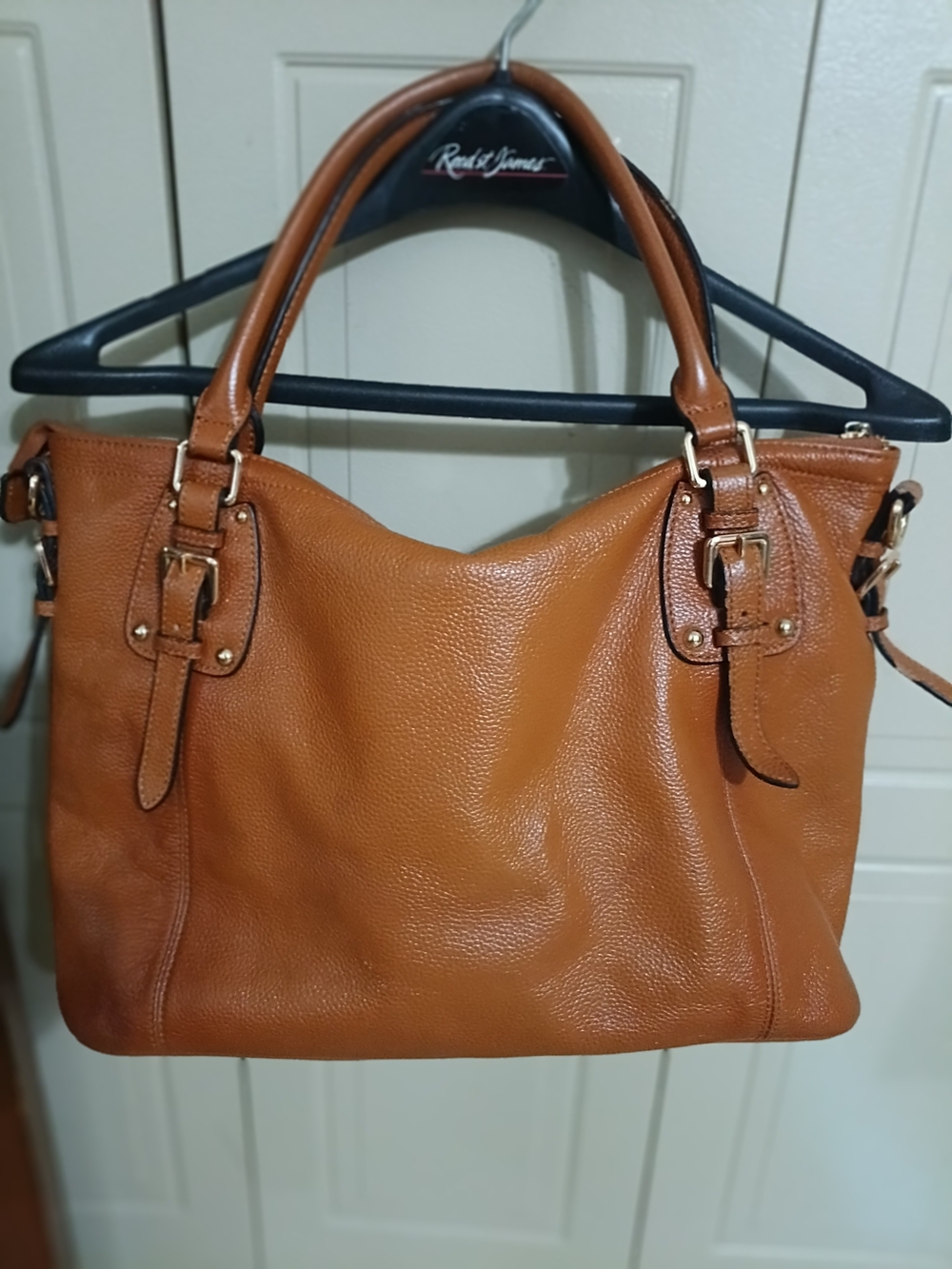 Leather Tote Handbag in Cognac Brown - Stylish Everyday Carry